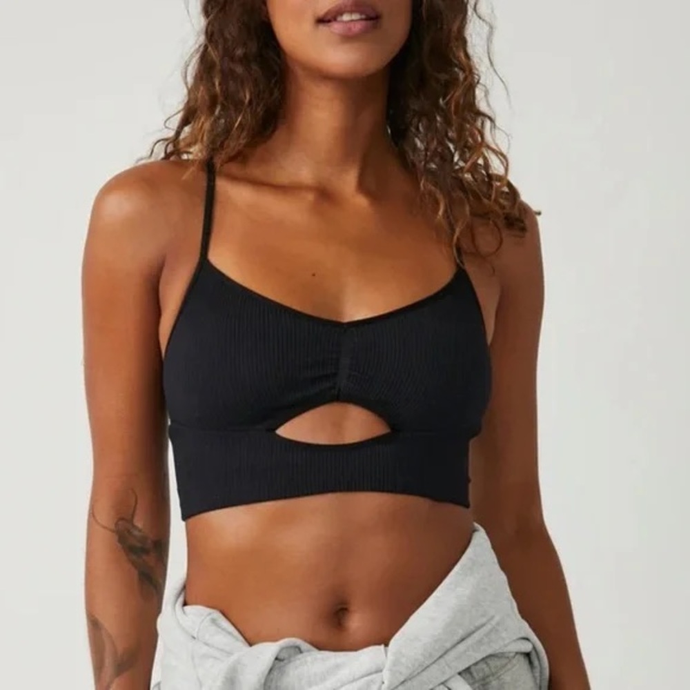 NWOT Free People FP Movement Free Throw Strappy Back Cutout Crop Tank Bra XS/S